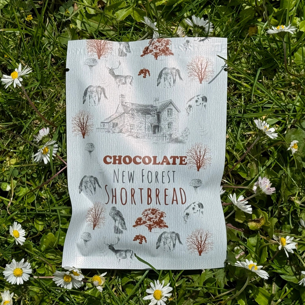 Chocolate Flavoured New Forest Shortbread - Snack Pack (2 Pieces)
